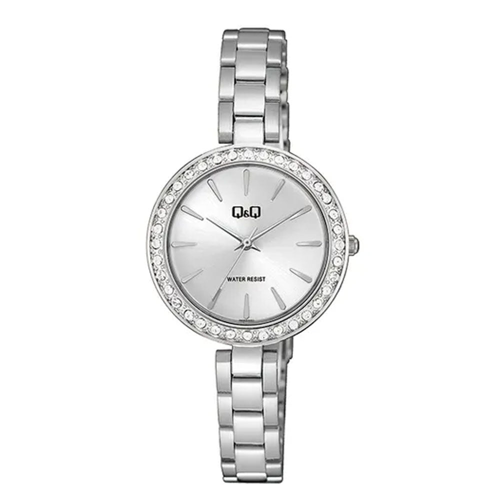 Reloj Pulso Apliques Dama Metal Redondo